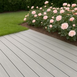 3D WPC decking board 2,5 x 15 x 360cm - light grey