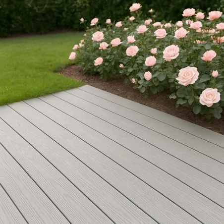 3D WPC decking board 2,5 x 15 x 360cm - light grey