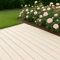 3D WPC decking board 2,5 x 15 x 360cm - off white