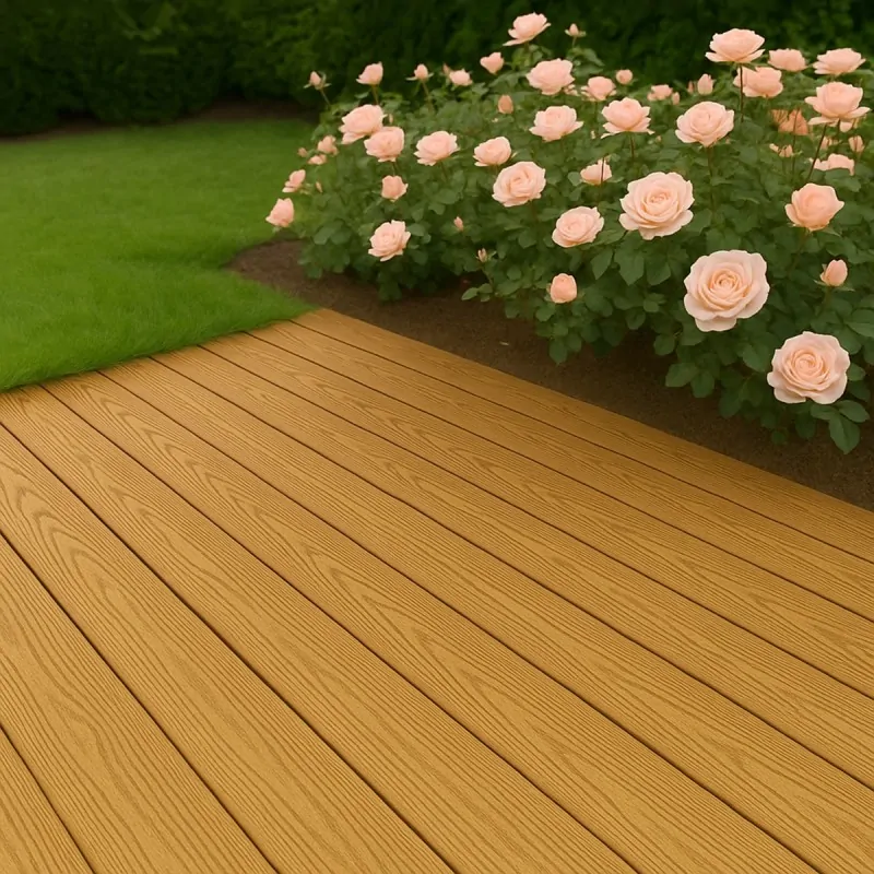 3D WPC decking board 2,5 x 15 x 360cm - light brown