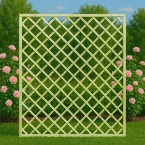 Wooden Diagonal Trellis (eye 12x12) 180 x 180cm