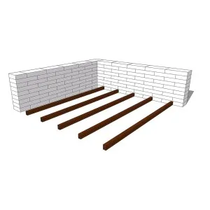 WPC Mounting Joist 3×4×290 cm