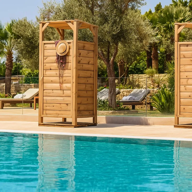 Wooden Beach Changing Cabin 226x100x100cm