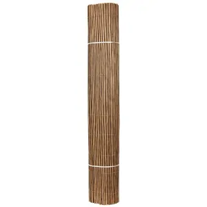 Synthetic Reed Screen Premium Twin 150 (H) x 300 cm - Light Brown