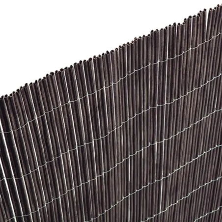 Synthetic Reed Screen Premium Twin 150 (H) x 300 cm - Dark Brown