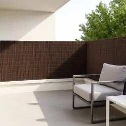 Καλαμωτή Συνθετική Premium Twin 200 (Υ) x 300 εκ. – Καφέ Σκούρο