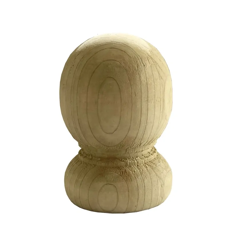 Wooden Ball Post Cap No. 7 – Decorative Fence Finial