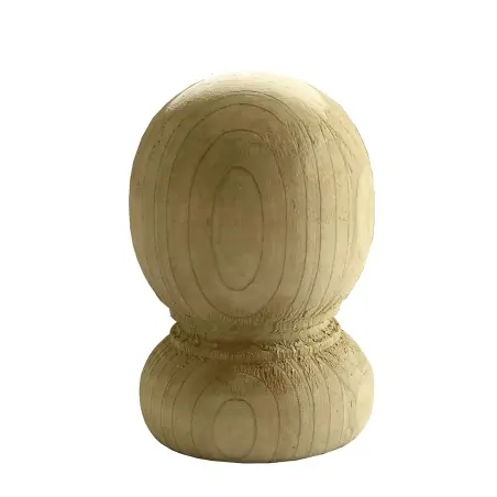 Wooden Ball Post Cap No. 7 – Decorative Fence Finial