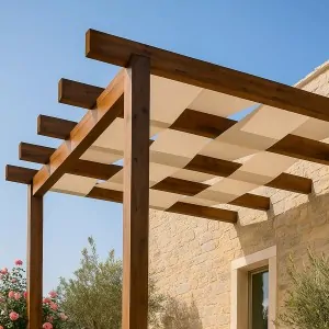 Pergola Awning Fabric Ecru 48.3 cm x 20 m