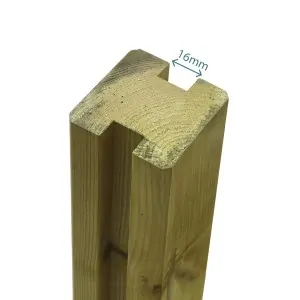 Wooden Lattice Joint Beam with 16 mm groove - 4,5 x 4,5 x 420cm