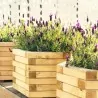 Large Hexagonal Wooden Planter 37x65cm