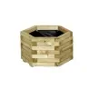 Medium Hexagonal Wooden Planter 33x55cm