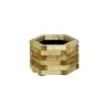 Small Hexagonal Wooden Planter 28x45cm
