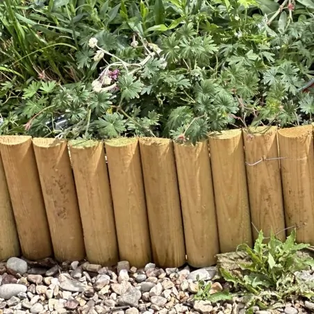 Ξύλινος Φράχτης σε Ρολό Ø4,5 × 20 × 180 εκ. – Roll Border Κήπου