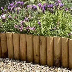 Wooden Roll Border Ø4.5 × 20 × 180 cm – Garden Edging