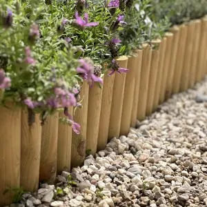 Wooden Roll Border Ø4.5 × 20 × 180 cm – Garden Edging