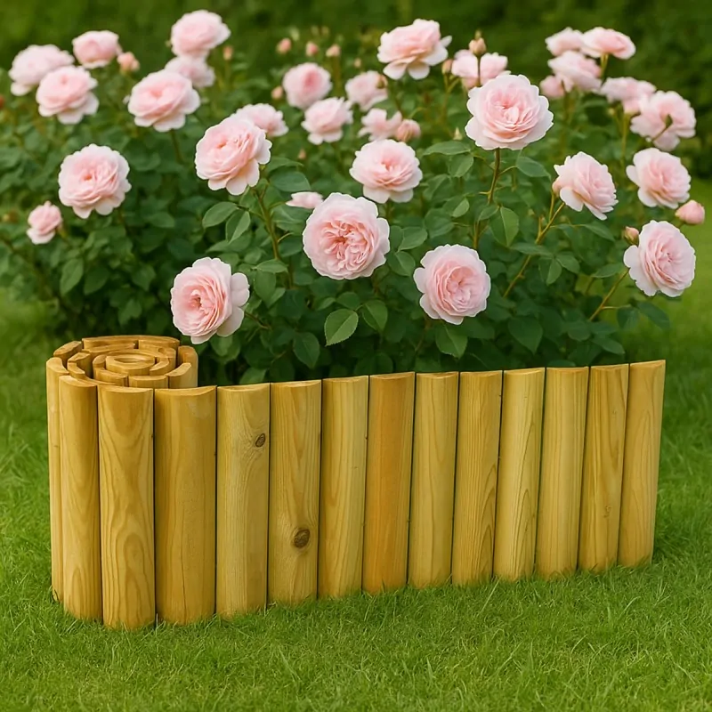 Wooden Roll Border Ø4.5 × 20 × 180 cm – Garden Edging