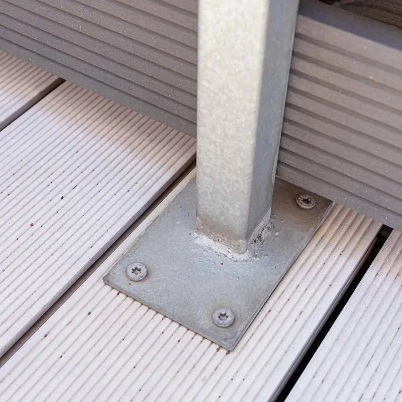 Galvanized Metal Fence Post 4 x 4 x 120 cm