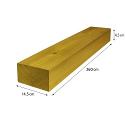 Finnish Timber Beam 4.5 × 14.5 × 360 cm