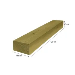 Finnish Timber Beam 4.5 × 14.5 × 420 cm