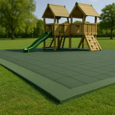 Rubber tile ramp 2-5 x 25 x 100cm