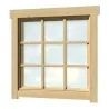 Wooden Window 28 mm – Opening System – 88.2 × 88.2 cm