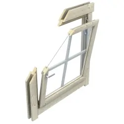wooden shingle window 45mm - 112 x 77εκ.