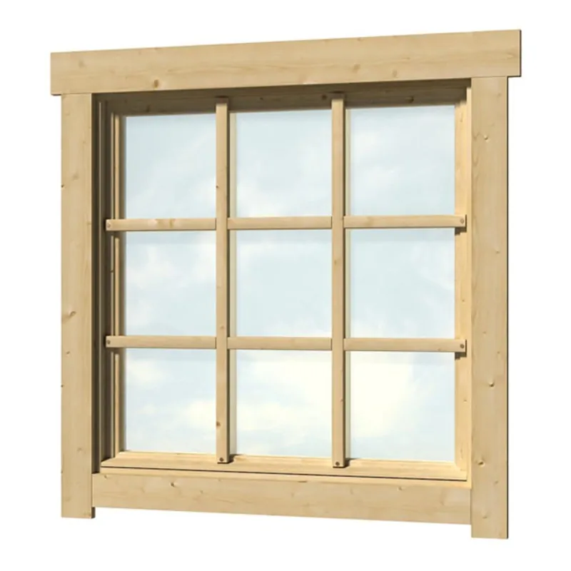 wooden shingle window 45mm - 112 x 77εκ.