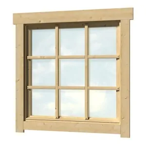 wooden shingle window 45mm - 112 x 77εκ.