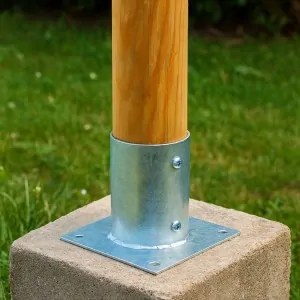 Screw-in Base for Round Wooden Beam Ø8 cm