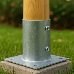 Screw-in Base for Round Wooden Beam Ø8 cm