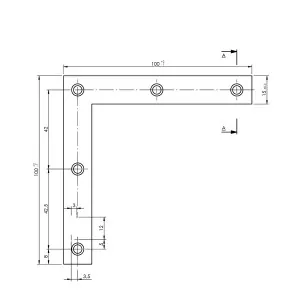 Wood Connector Angle Bracket 100×100×15 mm