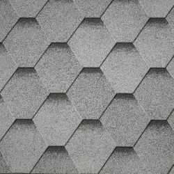 Grey Hexagonal Asphalt Shingle 3m²