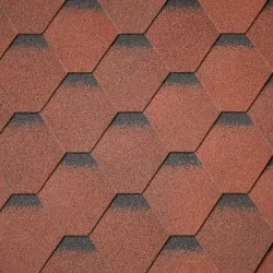 Red Hexagonal Asphalt Shingle 3m²