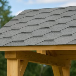 Grey Hexagonal Asphalt Shingle 3m²