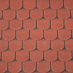 Red Curved Asphalt Shingle 3m²