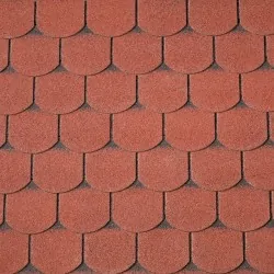 Red Curved Asphalt Shingle 3m²