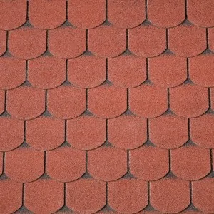 Red Curved Asphalt Shingle 3m²