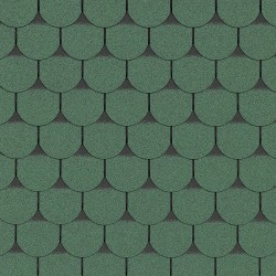 Green Curved Asphalt Shingle 3m²