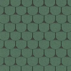 Green Curved Asphalt Shingle 3m²