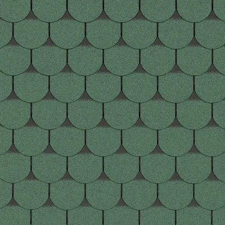 Green Curved Asphalt Shingle 3m²