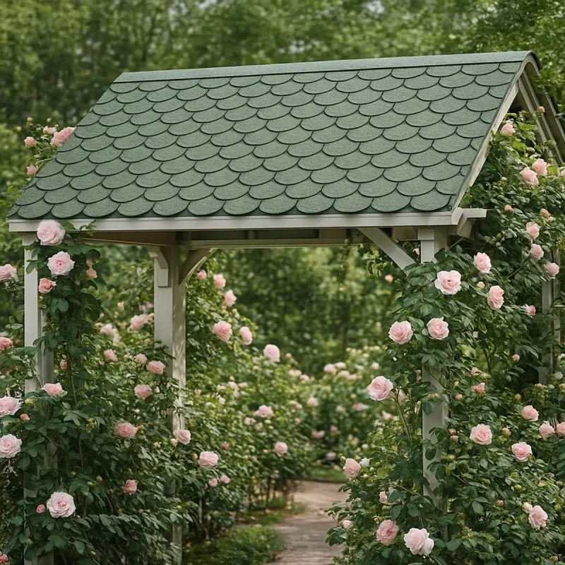 Green Curved Asphalt Shingle 3m²