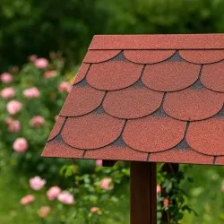 Red Curved Asphalt Shingle 3m²