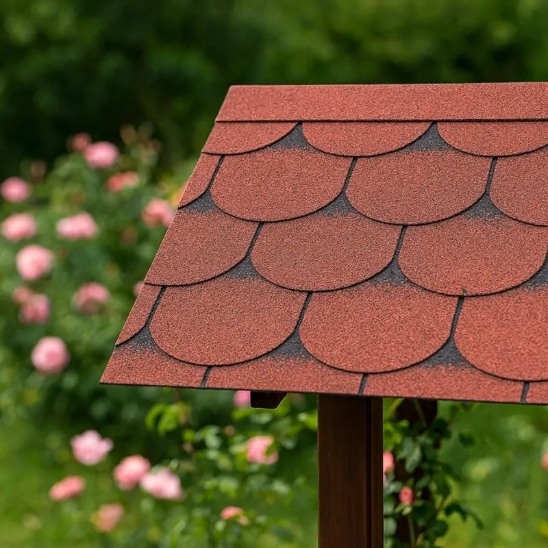 Red Curved Asphalt Shingle 3m²