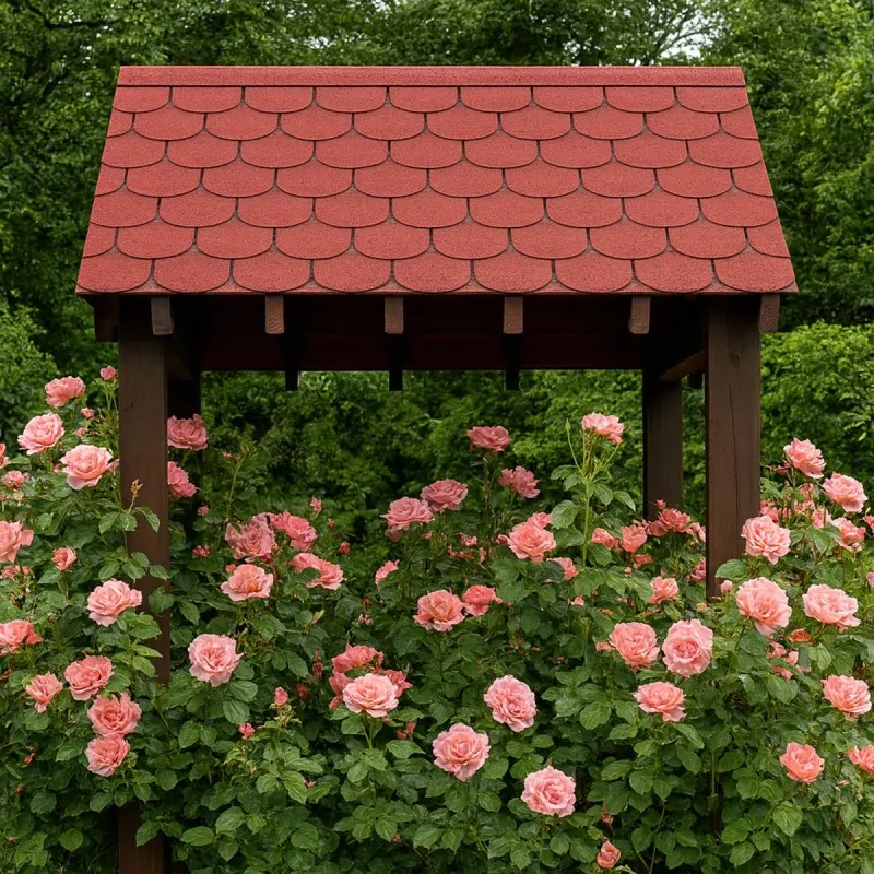 Red Curved Asphalt Shingle 3m²