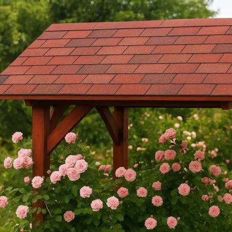 Red Rectangular Asphalt Shingle 3m²