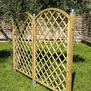 Ξύλινο Καφασωτό Διαγώνιο (μάτι 12x12) Αψίδα - 180 x 120εκ.