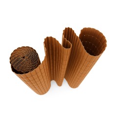 PVC Reed Fence 14mm Half Bamboo 100x300cm - Light Brown