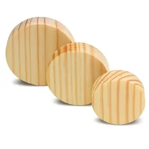Wooden Screw Caps Ø15 x 10mm