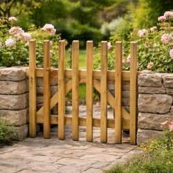 Wooden Picket Fence Gate 90x100cm